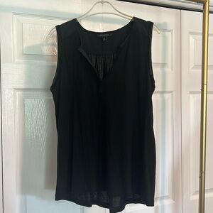 Banana Republic Black Tank Top with White Pipping